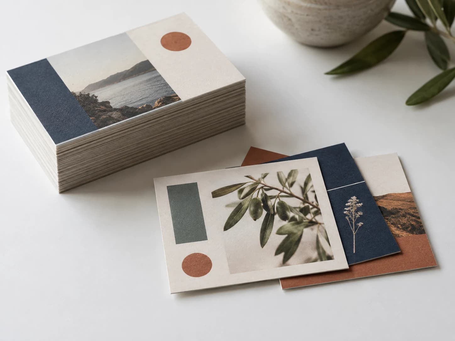 Illustrative Pearl Metallic Business Cards example