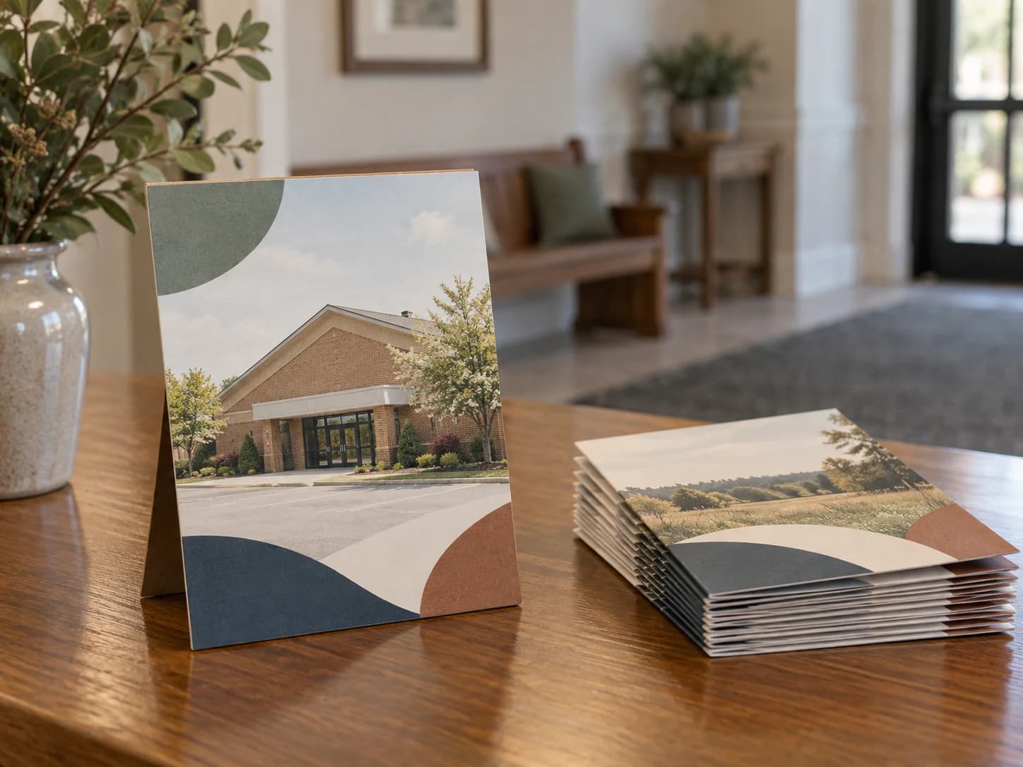 Illustrative White PVC Counter Cards example