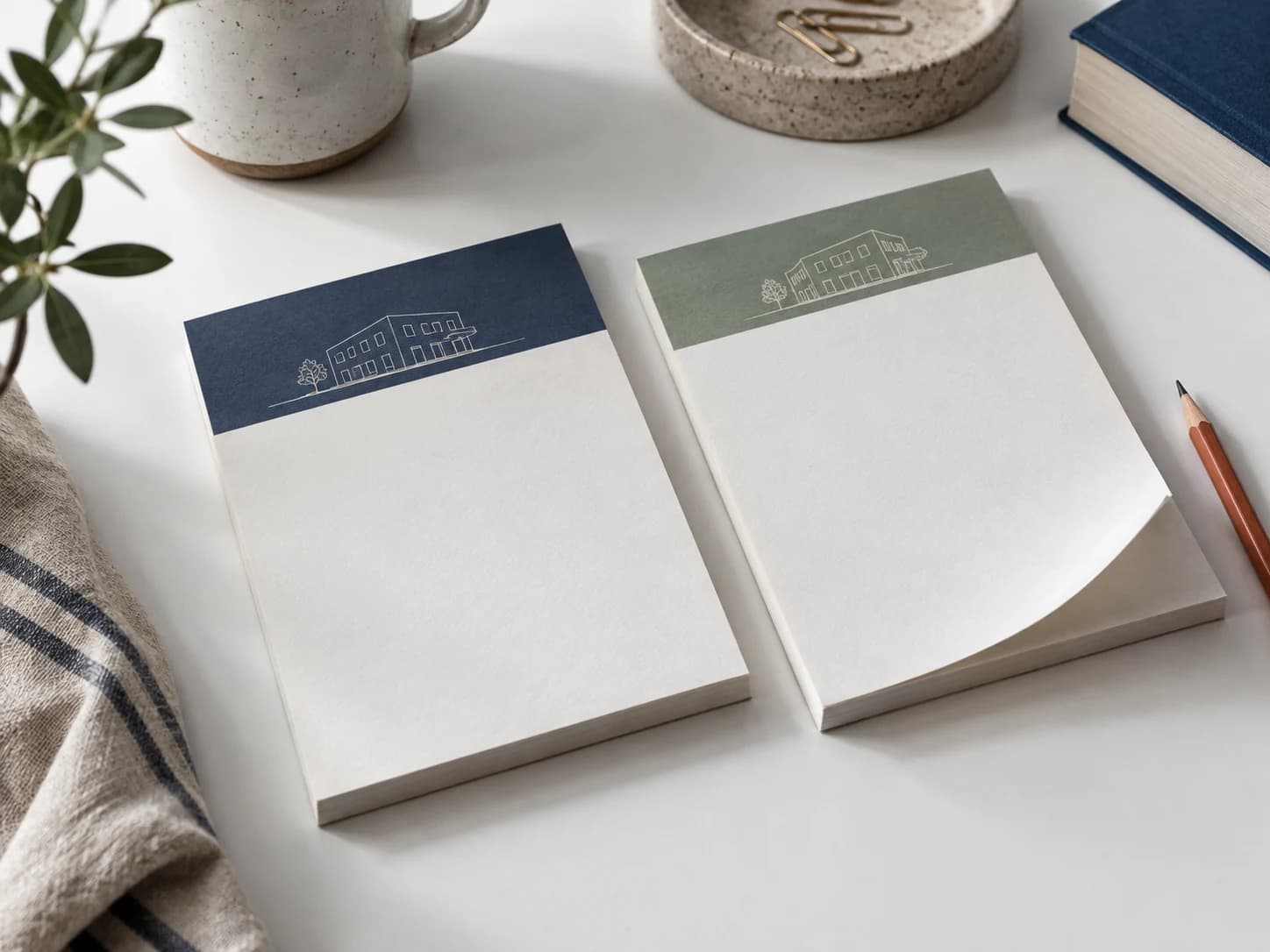 Illustrative Linen Notepads example
