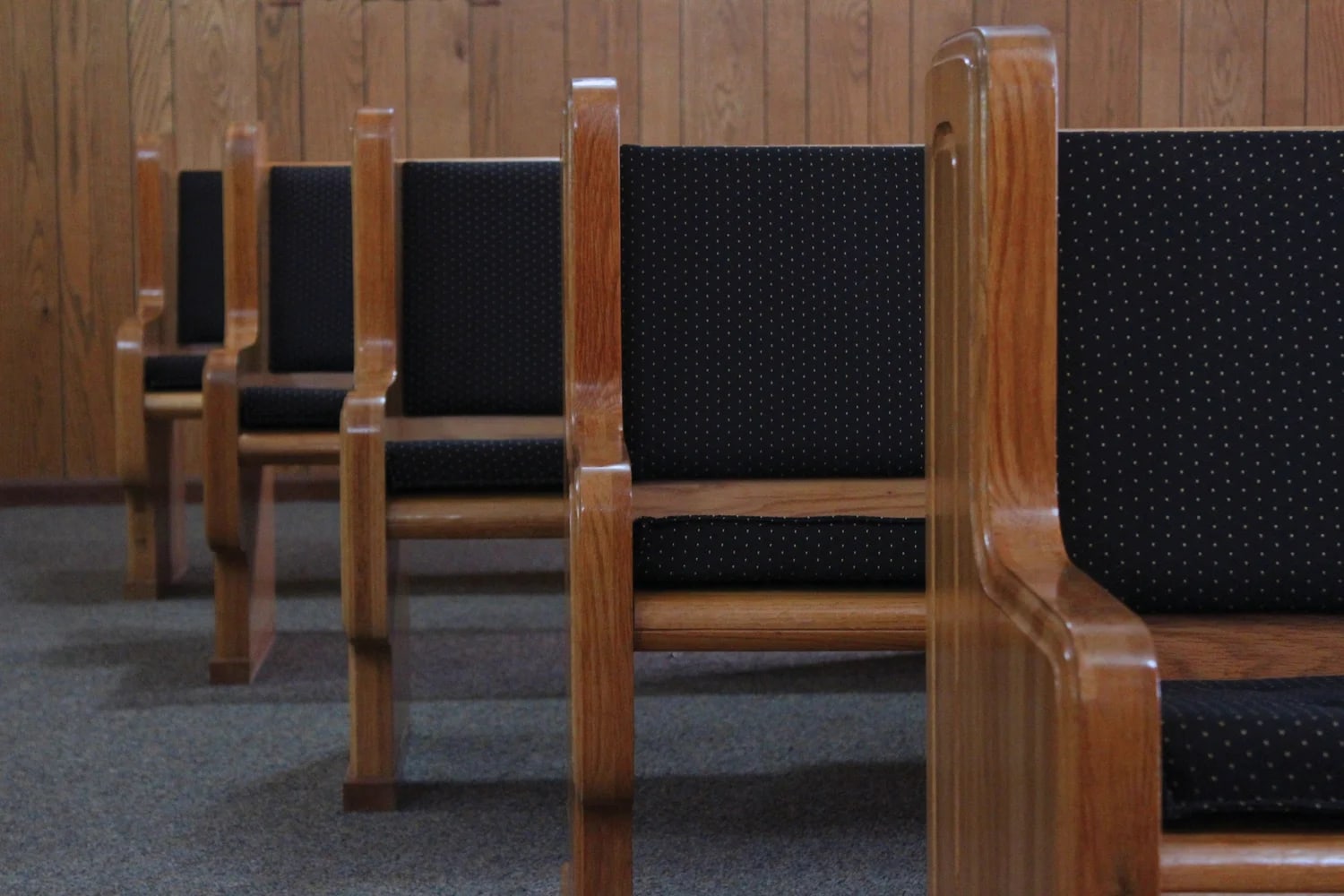 Inside the Houston Church of Christ meeting house
