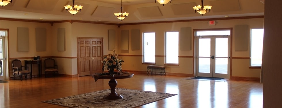 Inside the Ada Church of Christ meeting house