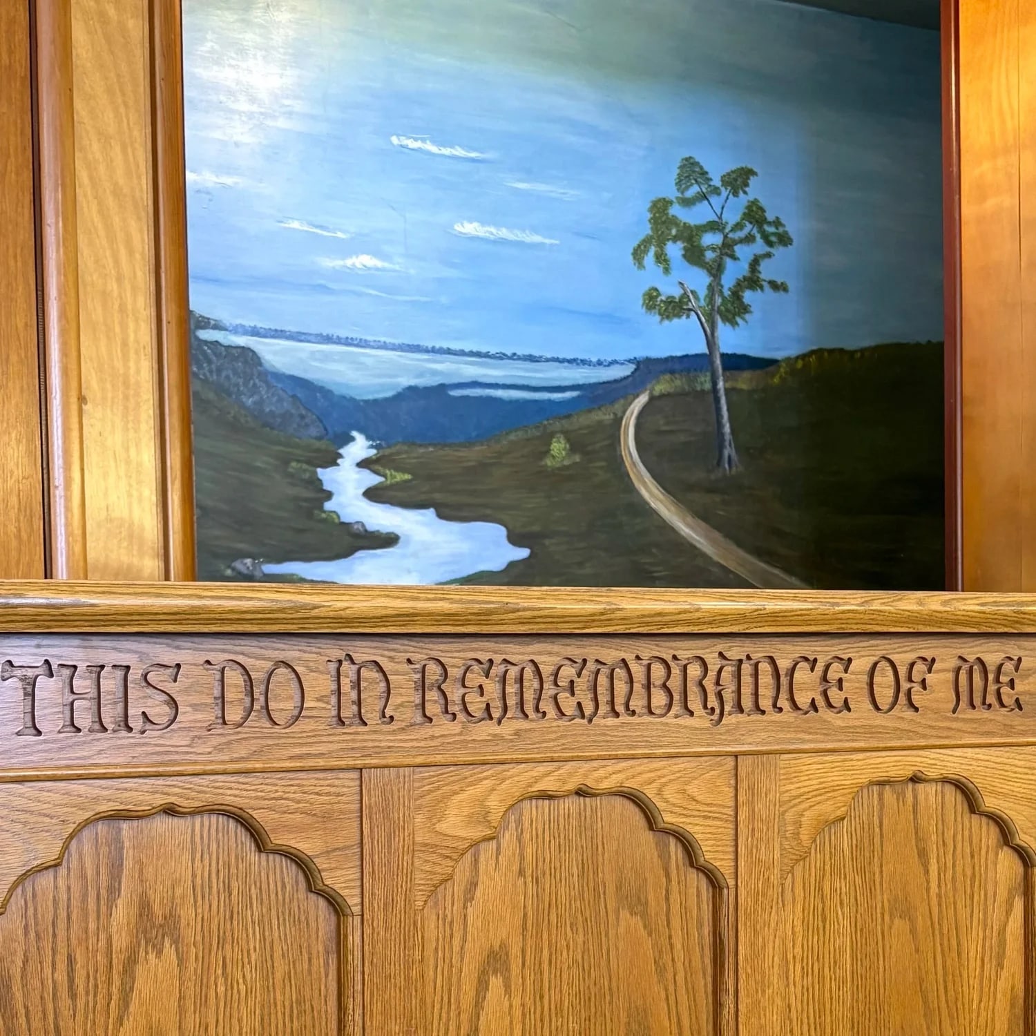 Inside the Hayes Street church of Christ meeting house